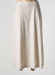 Jupe longue taille haute beige EAST DRIVE femme