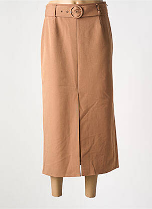 Jupe longue coupe droite marron BETTY BARCLAY femme