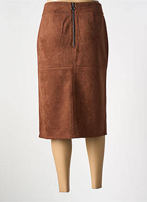 Jupe mi-longue stretch marron BETTY BARCLAY femme