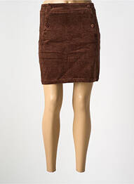 Jupe courte taille haute marron Y'COO femme