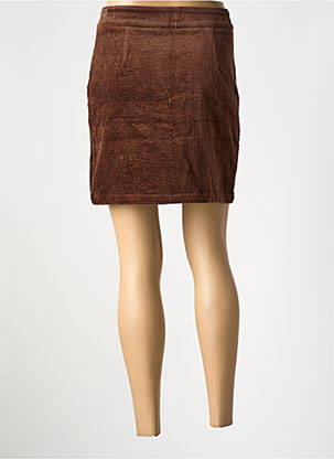 Jupe courte taille haute marron Y'COO femme