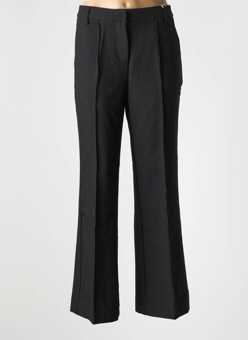 Pantalon large tissage crêpe taille haute noir ORAIJE femme