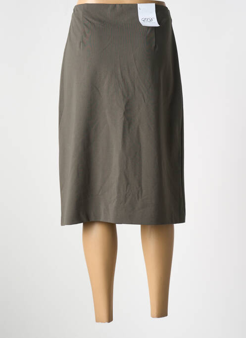 Jupe mi-longue coupe droite vert EAST DRIVE femme