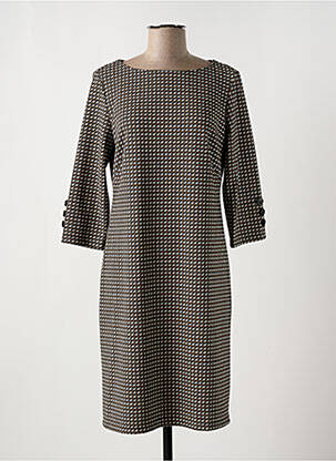 Robe mi-longue imprimé fantaisie manches longues noir BETTY BARCLAY femme