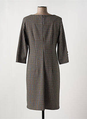 Robe mi-longue imprimé fantaisie manches longues noir BETTY BARCLAY femme