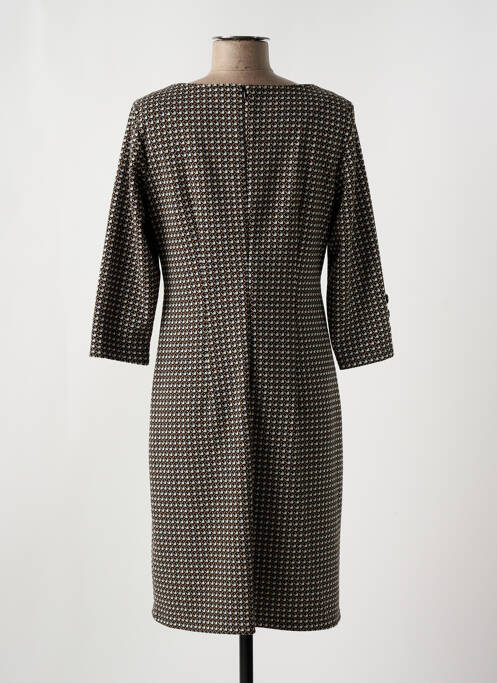 Robe mi-longue imprimé fantaisie manches longues noir BETTY BARCLAY femme