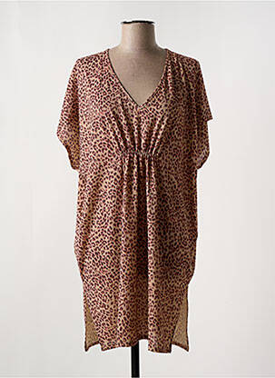 Robe de plage coupe cintrée marron LE CHAT femme