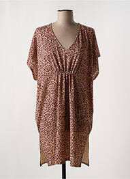Robe de plage coupe cintrée marron LE CHAT femme
