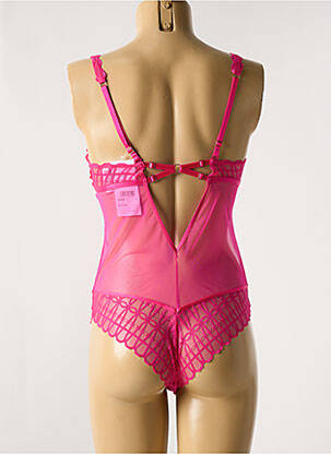Body lingerie fermeture agrafe rose MEY femme