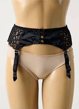 Guêpière/porte-jarretelle effet matière satinée noir SIMONE PERELE femme