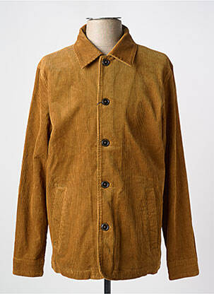 Veste casual fermeture boutonnée sur le devant beige M homme