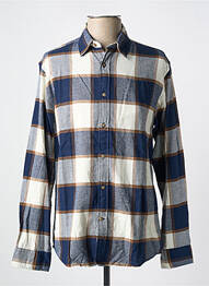 Chemise manches longues imprimé fantaisie bleu SELECTED homme