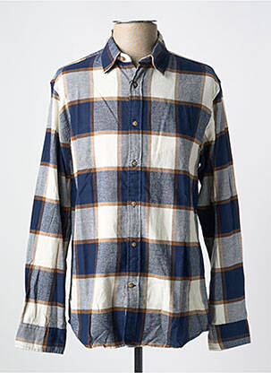 Chemise manches longues imprimé fantaisie bleu SELECTED homme