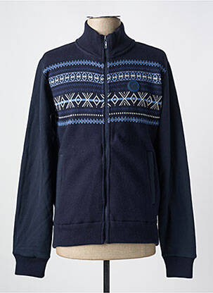 Gilet manches longues bleu NEW ZEALAND AUCKLAND pour femme