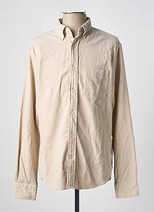 Chemise manches longues beige GANT pour homme