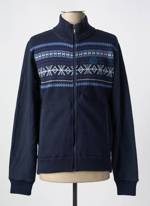 Gilet manches longues bleu NEW ZEALAND AUCKLAND pour femme