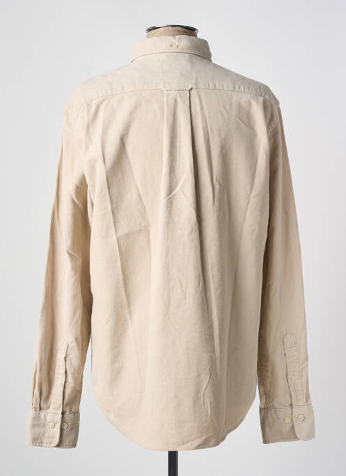 Chemise manches longues beige GANT pour homme