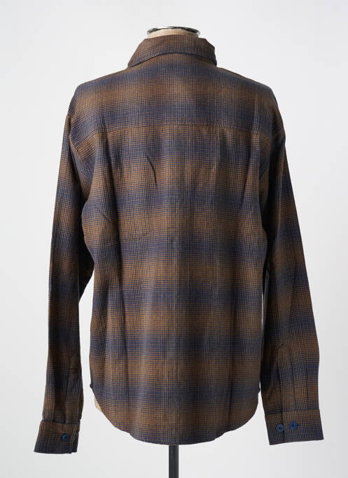 Chemise manches longues marron THINKING MU homme