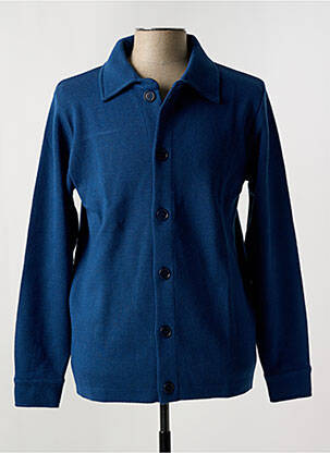 Gilet manches longues fermeture boutonnée sur le devant bleu BASK IN THE SUN homme