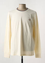 T-shirt beige FRED PERRY pour homme seconde vue