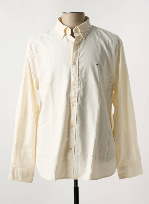 Chemise manches longues beige TOMMY HILFIGER pour homme