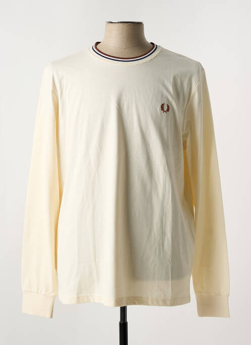 T-shirt beige FRED PERRY pour homme