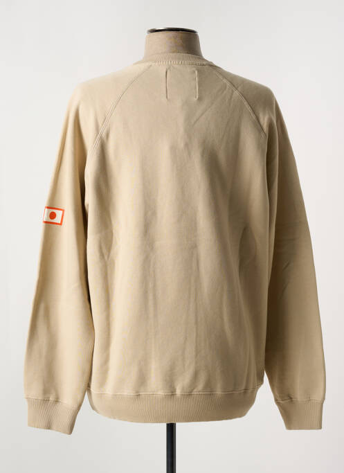 Sweat-shirt maille semi-opaque manches longues beige EDWIN homme