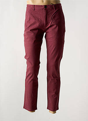 Pantalon chino tissage popeline taille normale rouge SCOTCH & SODA femme