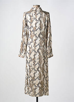 Robe longue manches longues manches longues beige PART TWO femme