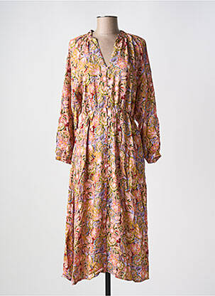 Robe longue manches longues manches longues rose LA PETITE ETOILE femme