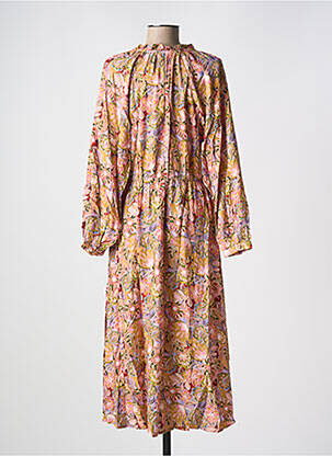 Robe longue manches longues manches longues rose LA PETITE ETOILE femme