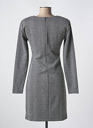 Robe courte manches longues manches longues gris ICHI femme