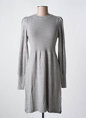 Robe mi-longue manches longues manches longues gris B.YOUNG femme