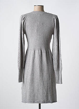 Robe mi-longue manches longues manches longues gris B.YOUNG femme