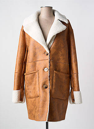 Manteau court poches sans capuche marron VILA femme