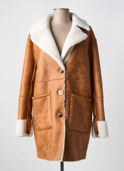 Manteau court poches sans capuche marron VILA femme