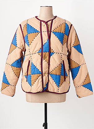 Veste casual col rond marron LEON & HARPER femme