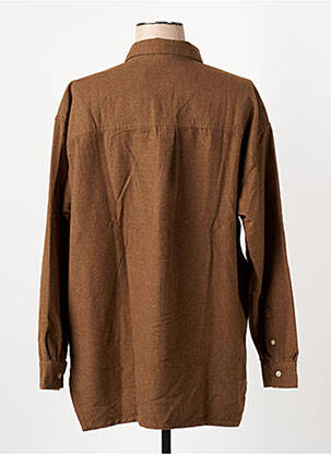 Chemisier coupe droite manches longues marron AMERICAN VINTAGE femme