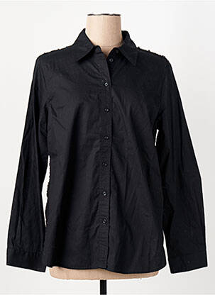Chemisier coupe cintrée manches longues noir OBJECT femme