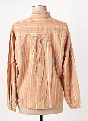 Chemisier coupe cintrée manches longues marron LEON & HARPER femme