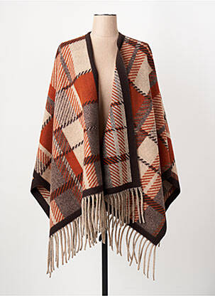 Poncho marron PALME pour femme
