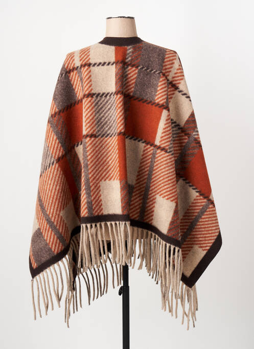 Poncho marron PALME pour femme
