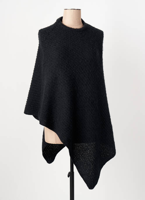 Poncho noir PIECES pour femme
