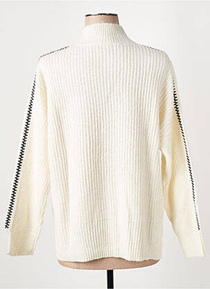Pull coupe droite manches longues beige FIVE femme
