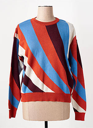 Pull stretch manches longues orange THINKING MU femme