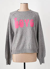 Pull resserrée sur le bas manches longues gris FIVE femme