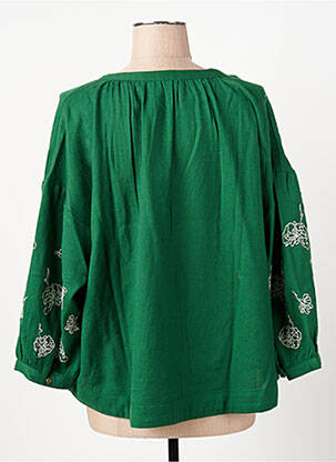 Blouse manches longues manches longues vert LEON & LEONIE femme