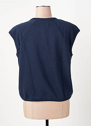 Sweat-shirt col rond sans manche bleu LEON & HARPER femme