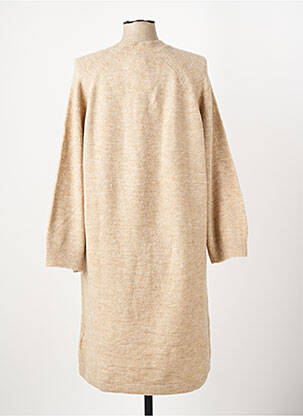 Robe mi-longue manches longues manches longues beige B.YOUNG femme