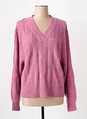 Pull violet ICHI pour femme
